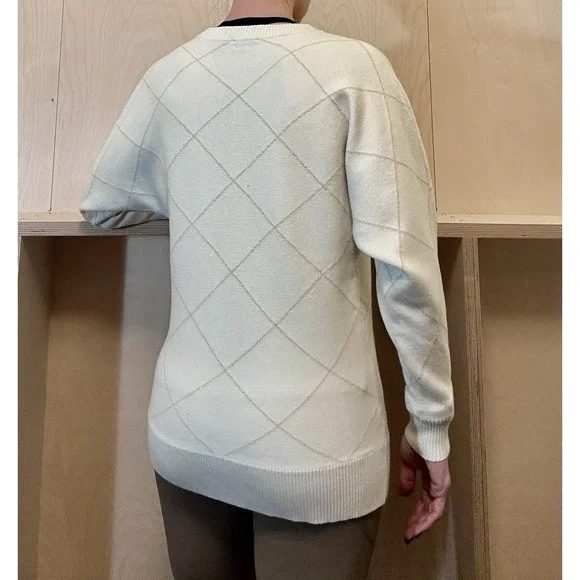 Tamari sweater for women‎ XS Ivory Crisscross Detailing - Picture 3 of 8
